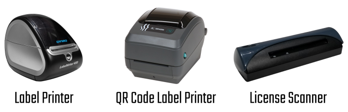 KeyTrak Edge label printer, QR code printer, and license scanner