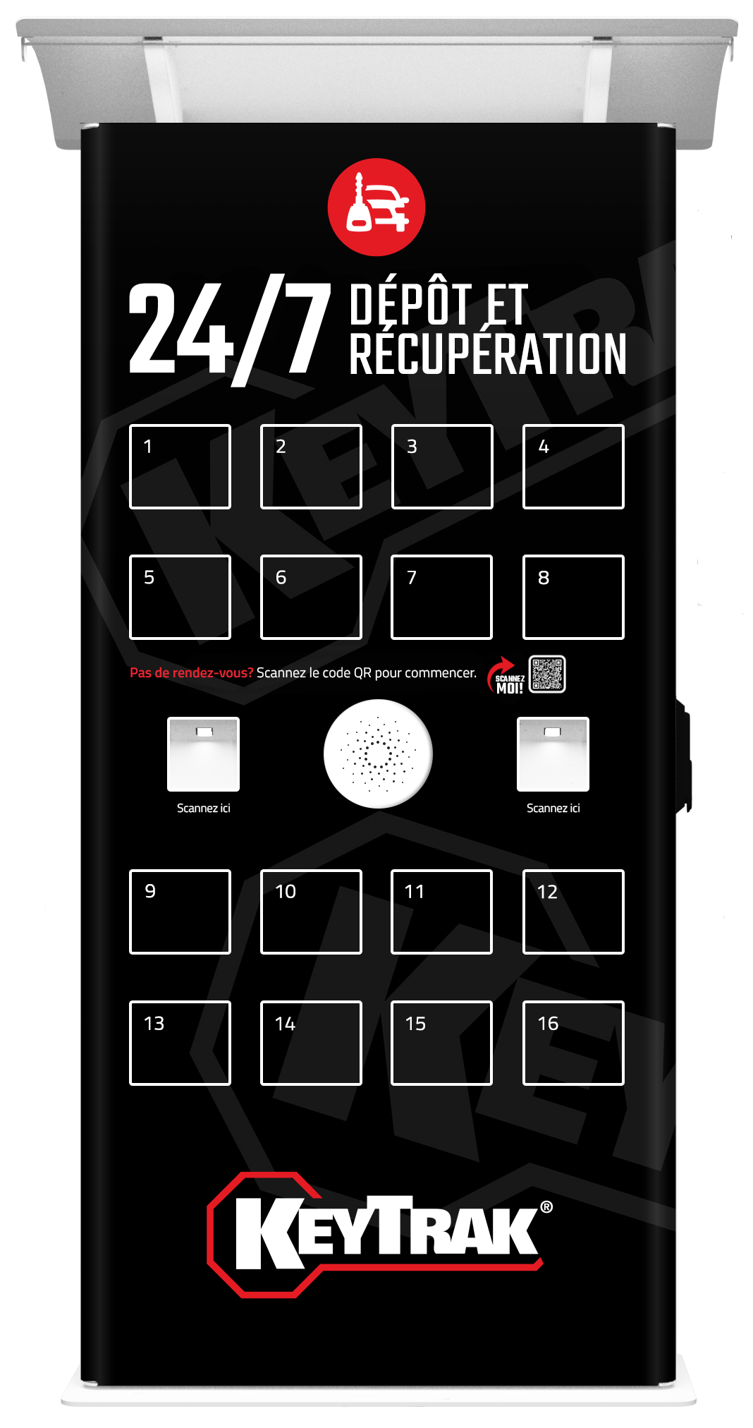 kiosque Service 365 de KeyTrak Vue directe