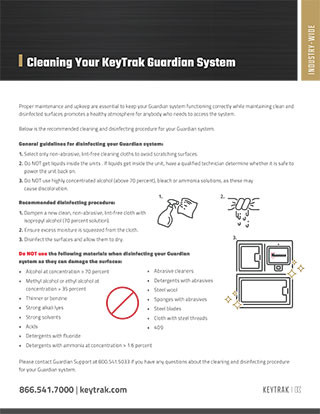Cleaning Your KeyTrak Guardian System Flyer