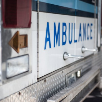 Close-up of ambulance