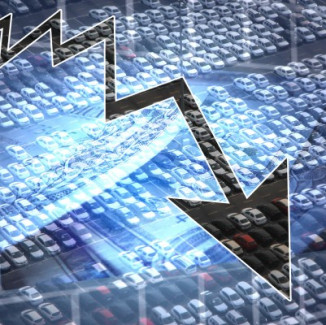 Car import tariff and economic downturn concept
