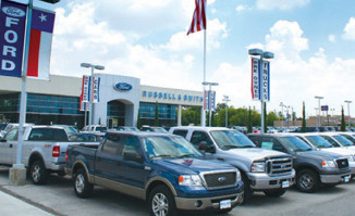 Russell & Smith Ford car lot 
