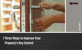 Hands shown unlocking door